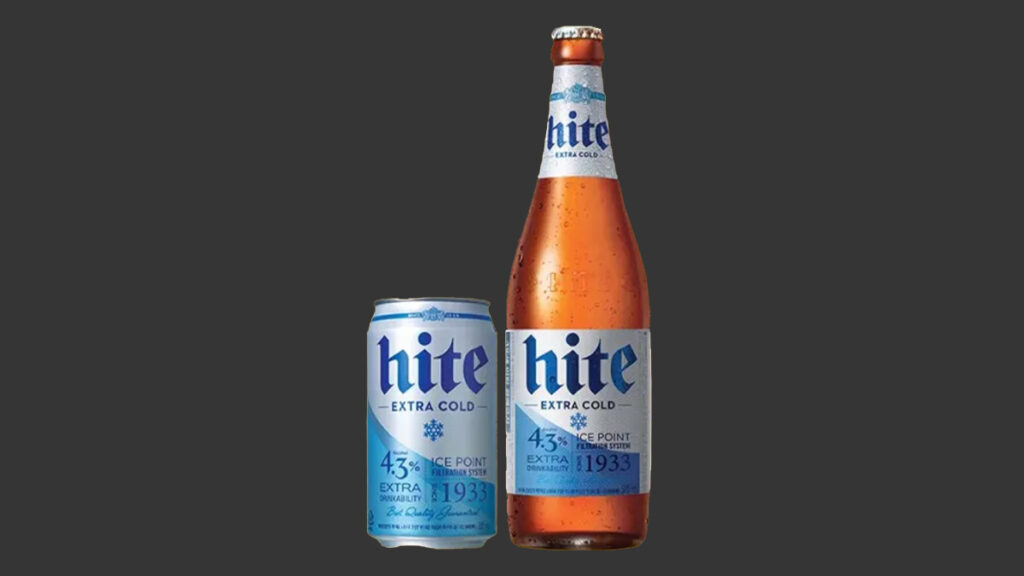 Cerveja Hite esta entre as 10 cervejas mais populares da Coréia do Sul.