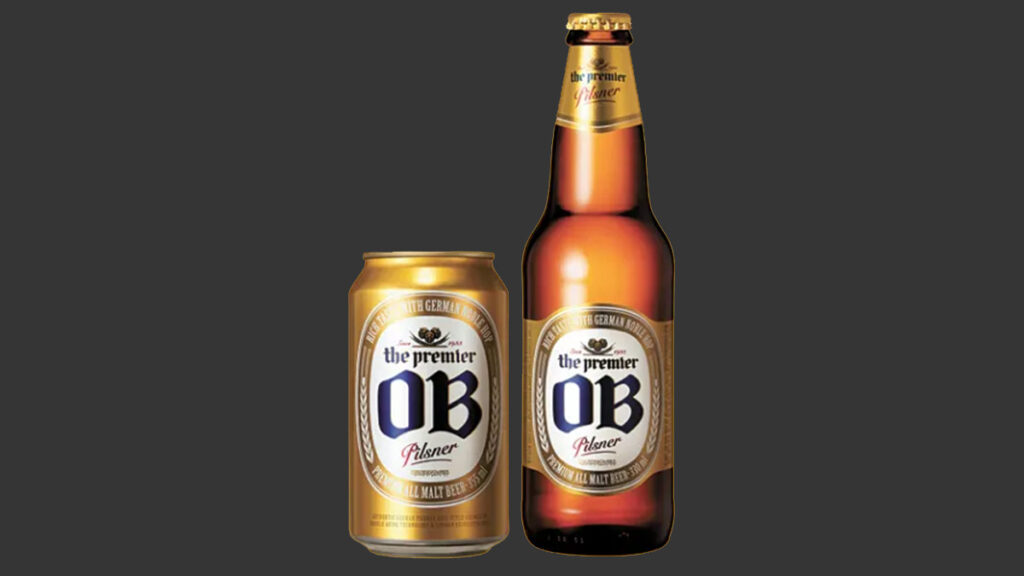 Cerveja OB Golden Lager esta entre as 10 cervejas mais populares da Coréia do Sul.