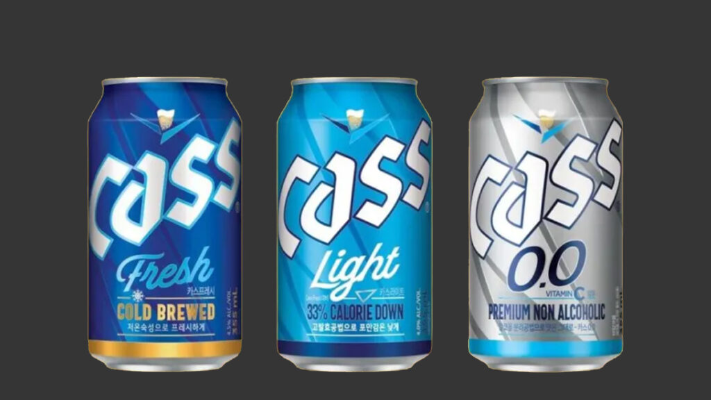 Cerveja Cass Fresh esta entre as 10 cervejas mais populares da Coréia do Sul.