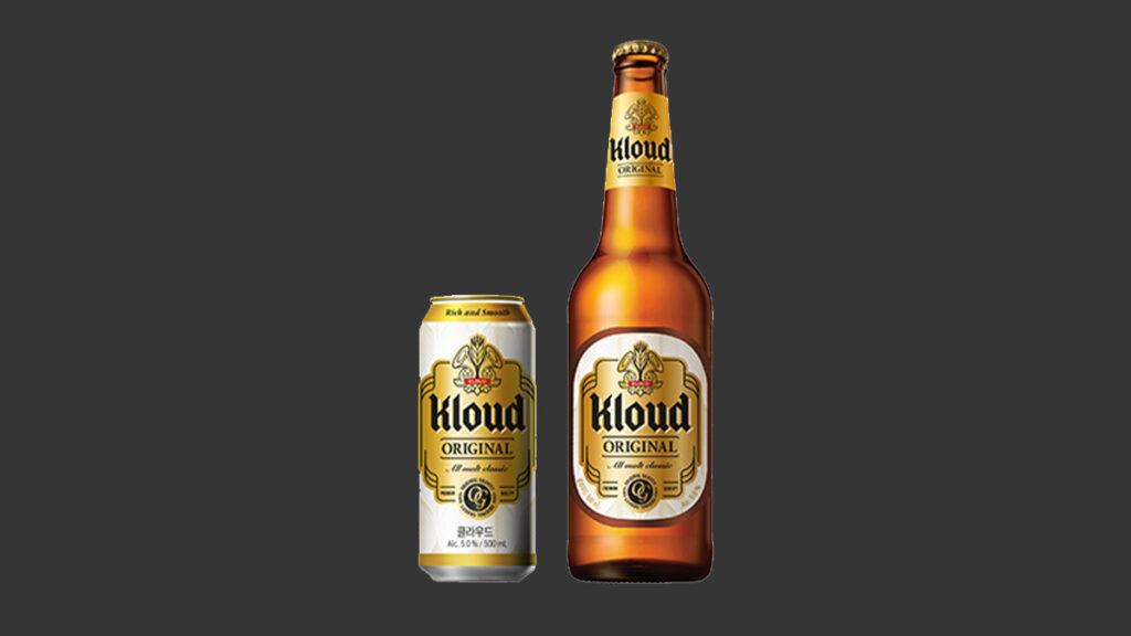 Cerveja Kloud esta entre as 10 cervejas mais populares da Coréia do Sul.